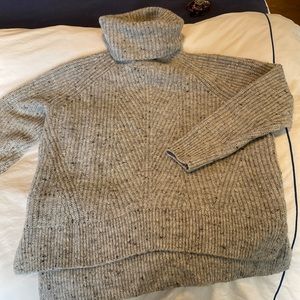 Madewell grey marled turtleneck sweater